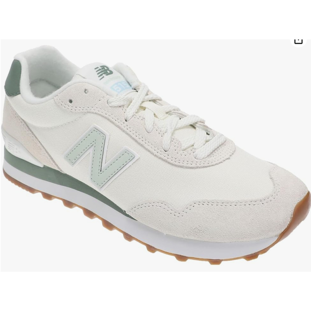 New Balance Cream and Green Athletic Shoes